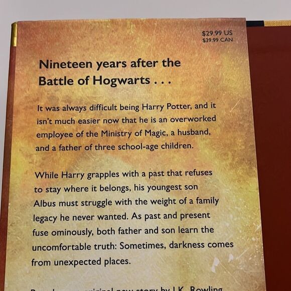 Harry Potter And The Cursed Child Hard Cover Parts One and Two - Picture 3 of 4